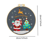 Maxbell Christmas Embroidery Kit for Beginner with Instruction Starters Cross Stitch Santa Claus