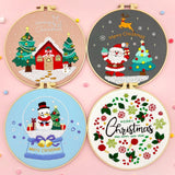 Maxbell Christmas Embroidery Kit for Beginner with Instruction Starters Cross Stitch Santa Claus