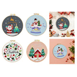 Maxbell Christmas Embroidery Kit for Beginner with Instruction Starters Cross Stitch Santa Claus