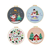 Maxbell Christmas Embroidery Kit for Beginner with Instruction Starters Cross Stitch Santa Claus