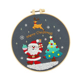 Maxbell Christmas Embroidery Kit for Beginner with Instruction Starters Cross Stitch Santa Claus