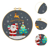 Maxbell Christmas Embroidery Kit for Beginner with Instruction Starters Cross Stitch Santa Claus