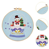 Maxbell Christmas Embroidery Kit for Beginner with Instruction Starters Cross Stitch Snowman