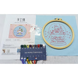 Maxbell Christmas Embroidery Kit for Beginner with Instruction Starters Cross Stitch Snowman
