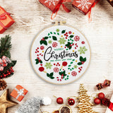 Maxbell Christmas Embroidery Kit for Beginner with Instruction Starters Cross Stitch Scarves