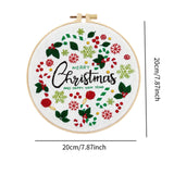Maxbell Christmas Embroidery Kit for Beginner with Instruction Starters Cross Stitch Scarves