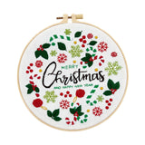 Maxbell Christmas Embroidery Kit for Beginner with Instruction Starters Cross Stitch Scarves