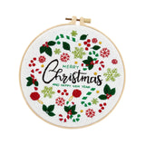 Maxbell Christmas Embroidery Kit for Beginner with Instruction Starters Cross Stitch Scarves