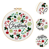 Maxbell Christmas Embroidery Kit for Beginner with Instruction Starters Cross Stitch Scarves