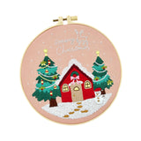 Maxbell Christmas Embroidery Kit for Beginner with Instruction Starters Cross Stitch House