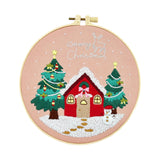 Maxbell Christmas Embroidery Kit for Beginner with Instruction Starters Cross Stitch House