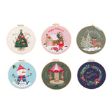 Maxbell Christmas Embroidery Starter Kit with Embroidery Hoop Beginners Cross Stitch Christmas Tree