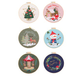 Maxbell Christmas Embroidery Starter Kit with Embroidery Hoop Beginners Cross Stitch Christmas Tree