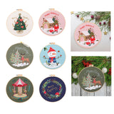 Maxbell Christmas Embroidery Starter Kit with Embroidery Hoop Beginners Cross Stitch Christmas Tree