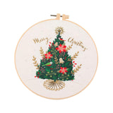 Maxbell Christmas Embroidery Starter Kit with Embroidery Hoop Beginners Cross Stitch Christmas Tree