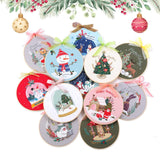 Maxbell Christmas Embroidery Starter Kit with Embroidery Hoop Beginners Cross Stitch Christmas Tree