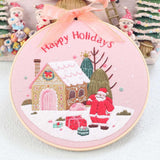 Maxbell Christmas Embroidery Starter Kit with Embroidery Hoop Beginners Cross Stitch Santa Claus