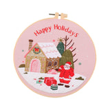 Maxbell Christmas Embroidery Starter Kit with Embroidery Hoop Beginners Cross Stitch Santa Claus