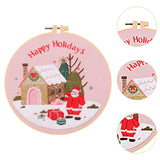 Maxbell Christmas Embroidery Starter Kit with Embroidery Hoop Beginners Cross Stitch Santa Claus