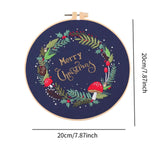 Maxbell Christmas Embroidery Starter Kit with Embroidery Hoop Beginners Cross Stitch Plant