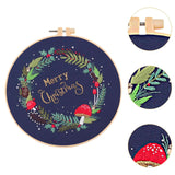 Maxbell Christmas Embroidery Starter Kit with Embroidery Hoop Beginners Cross Stitch Plant
