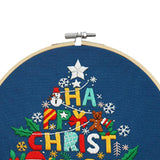 Maxbell Christmas Embroidery Kit for Beginner Handwork Art Handmade Sewing Craft Set Christmas Tree