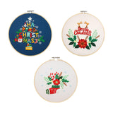 Maxbell Christmas Embroidery Kit for Beginner Handwork Art Handmade Sewing Craft Set Christmas Tree