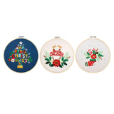 Maxbell Christmas Embroidery Kit for Beginner Handwork Art Handmade Sewing Craft Set Christmas Tree
