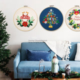 Maxbell Christmas Embroidery Kit for Beginner Handwork Art Handmade Sewing Craft Set Christmas Tree