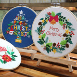 Maxbell Christmas Embroidery Kit for Beginner Handwork Art Handmade Sewing Craft Set Christmas Tree
