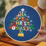 Maxbell Christmas Embroidery Kit for Beginner Handwork Art Handmade Sewing Craft Set Christmas Tree