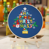 Maxbell Christmas Embroidery Kit for Beginner Handwork Art Handmade Sewing Craft Set Christmas Tree