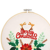 Maxbell Christmas Embroidery Kit for Beginner Handwork Art Handmade Sewing Craft Set Christmas Antlers