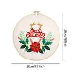 Maxbell Christmas Embroidery Kit for Beginner Handwork Art Handmade Sewing Craft Set Christmas Antlers