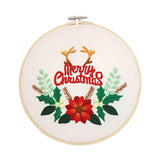 Maxbell Christmas Embroidery Kit for Beginner Handwork Art Handmade Sewing Craft Set Christmas Antlers