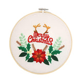 Maxbell Christmas Embroidery Kit for Beginner Handwork Art Handmade Sewing Craft Set Christmas Antlers