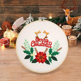 Maxbell Christmas Embroidery Kit for Beginner Handwork Art Handmade Sewing Craft Set Christmas Antlers