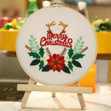 Maxbell Christmas Embroidery Kit for Beginner Handwork Art Handmade Sewing Craft Set Christmas Antlers
