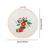 Maxbell Christmas Embroidery Kit for Beginner Handwork Art Handmade Sewing Craft Set Christmas Stocking