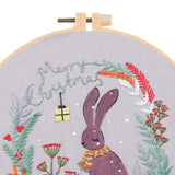 Maxbell Christmas Embroidery Starter Kit Supplies Creative Decorative Gift Craft Set Bunny