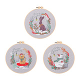 Maxbell Christmas Embroidery Starter Kit Supplies Creative Decorative Gift Craft Set Bunny