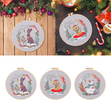 Maxbell Christmas Embroidery Starter Kit Supplies Creative Decorative Gift Craft Set Bunny