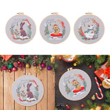 Maxbell Christmas Embroidery Starter Kit Supplies Creative Decorative Gift Craft Set Bunny