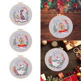 Maxbell Christmas Embroidery Starter Kit Supplies Creative Decorative Gift Craft Set Bunny