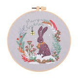 Maxbell Christmas Embroidery Starter Kit Supplies Creative Decorative Gift Craft Set Bunny