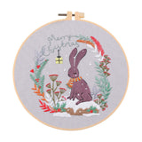 Maxbell Christmas Embroidery Starter Kit Supplies Creative Decorative Gift Craft Set Bunny