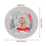 Maxbell Christmas Embroidery Starter Kit Supplies Creative Decorative Gift Craft Set Cat
