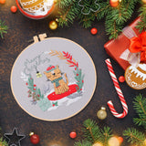 Maxbell Christmas Embroidery Starter Kit Supplies Creative Decorative Gift Craft Set Cat
