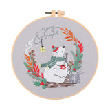 Maxbell Christmas Embroidery Starter Kit Supplies Creative Decorative Gift Craft Set Polar Bear