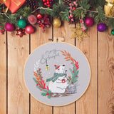 Maxbell Christmas Embroidery Starter Kit Supplies Creative Decorative Gift Craft Set Polar Bear